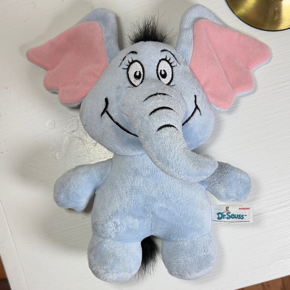 Aurora Dr. Seuss 11" HORTON Hears A Who Elephant Stuffed Plush Animal Toy Doll
